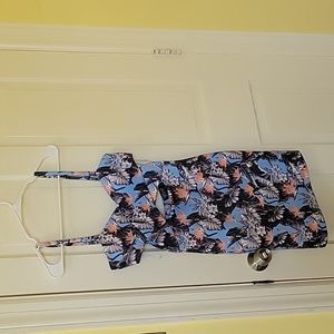 Floral cut out mini dress